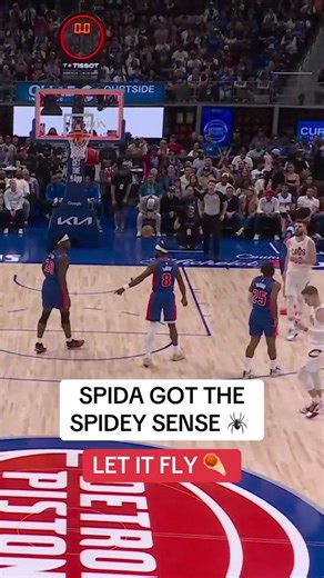 a DEEEEP triple at the 1Q buzzer 🚨#NBA #Basketball #NBAPlayoffs #Cavs #DonovanMitchell