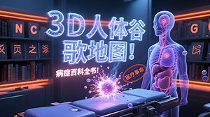 3D人体谷歌地图！病症百科全书！