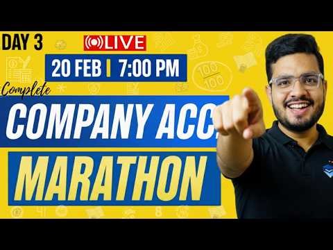 LIVE FULL COMPANY ACCOUNTS (BOOK-2) ONE SHOT MARATHON II BY SRCC GRADUATE II 12th ACC