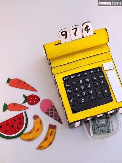 DIY Cardboard Cash Register