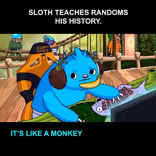 Gamer Sloth explains his story to a random on twitch.tv/sorasabi 🔴🎥👀 You can become a Sloth in the background if you watch the stream #gaming