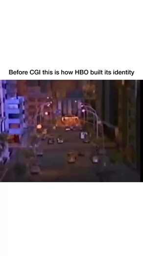 History on Instagram: "1970s–1990s: HBO’s iconic intro was created to make television feel cinematic before the content even started. Instead of flashy graphics, it opened with a slow, immersive journey through a miniature cityscape, moving from streets to buildings before lifting into the sky. The goal was simple but bold — to signal that what you were about to watch wasn’t ordinary TV. The sequence was built using physical models, practical effects, and motion-control cameras, not computers. M