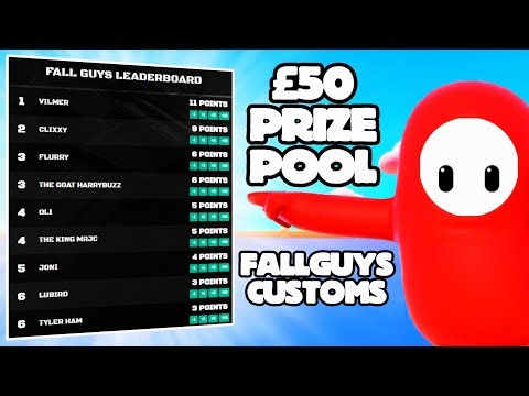 Fall Guys LeaderBoard Customs | $50 PRIZE POOL 💰| Fall Guys Live Customs 2/6