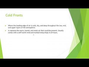 Cold Fronts and Warm Fronts an Explanation, Current US Weather Map!