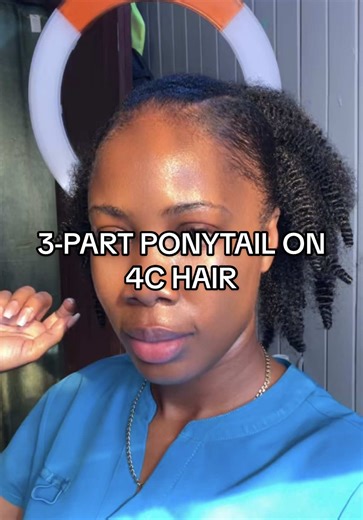 3-Part Ponytail Tutorial for Natural Hair Care