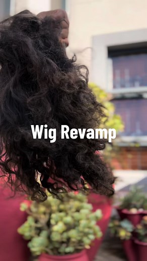 Part 1 of revamping my old crusty, dusty and musty wig #wiginstall #wigcustomization #wigrevampservices