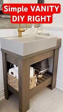 Simple Bathroom Vanity DIY From Scratch | Save $$$ | #woodworking #diy #diybathroomvanity