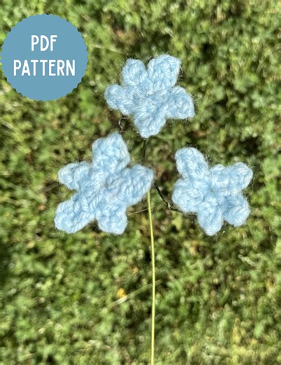 Forget Me Nots Crochet Pattern || PDF File || Crochet Bouquet || Beginner || Easy to Follow || Detailed Instructions - Etsy