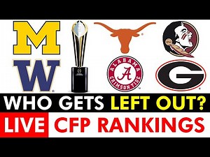 College Football Playoff Rankings 2023 LIVE - CFP Bracket: Is Alabama, Florida State Or Texas OUT?