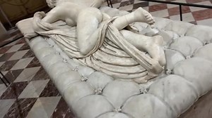 Antiquities, Greece, Hermaphrodite, son of Herma Found near the baths of Diocletian in Rome, Italy, She received from Zeus a creature, a sleeping hermaphrodite, the original Greek, lost to Polycles