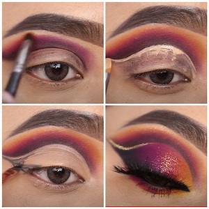 Purple Pink Smokey Bridal Eye Makeup! | Learning with Shilpa