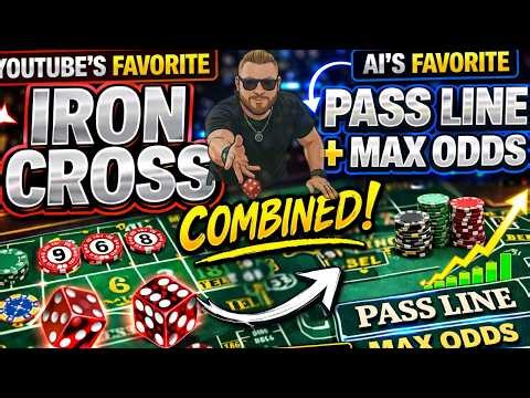 Iron Cross vs Pass Line w/ MAX ODDS… So I COMBINED Them 😳