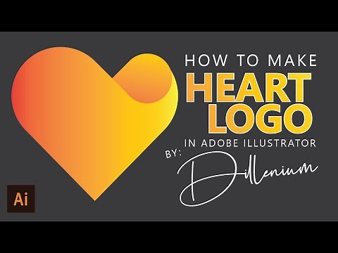 How to Make Heart in Illustrator - Heart Shape Logo Design Ideas 25 - Illustrator Tutorials