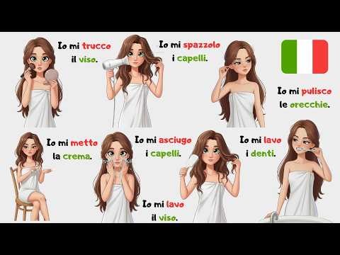 Italian Daily Self Care Routine Sentences for Beginners 🇮🇹 | Speak Easy Everyday