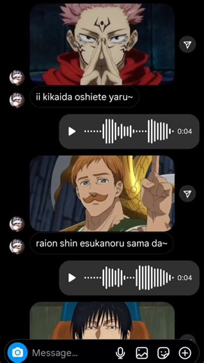 Luka声優 on Instagram: "quick anime voice impressions by me #anime #voiceover #voiceacting #voiceimpressions #demonslayer #aot #jjk #chainsawman #bleach #escanor #aizen #sukuna #animeedit #fyp"