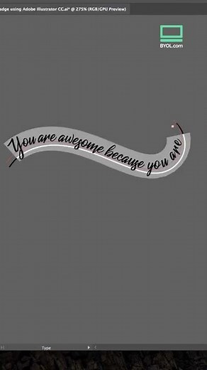 Learn to Type on a Path in Adobe Illustrator #shorts