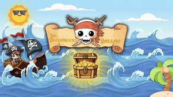 Interactive Spelling & Vocabulary Digital Sticker Game- Pirates