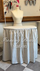 Paige Sechrist Burgess on Instagram: "how to make the cutest (+ most functional) ironing board station for your craft room (or laundry room)!! inspired by @lagetavch 🪡 #sewingroom #craftroom #sewingroomorganization #ironingboard #sewing #sewinghacks #diy #ironingstation"