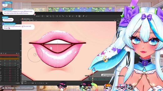 Live2d face rigging for pretty vtuber lady @Buzzling_✨ !discord !gg !socials