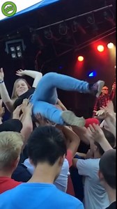Crowd surfing fail at Op De Toffel 2014