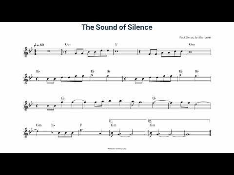 The sound of silence Alto sax sheet music