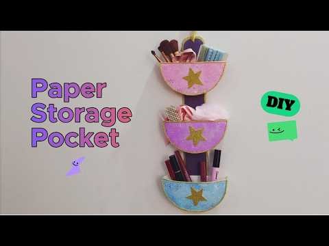 Paper Se Strong Wall Pocket Kaise Banaye? DIY Storage Organizer