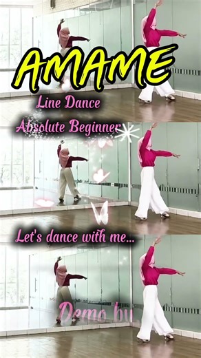 AMAME LINE DANCE, BEGINNER, KAYAK LINE DANCE #dance #dancetutorial #linedance #d #dancer