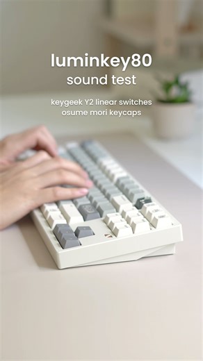 luminkey80 sound test | keygeek Y2 linear switches | osume mori keycaps #mechanicalkeyboard #typing