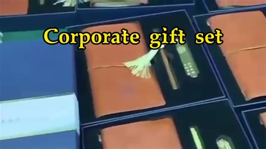 Company Gifts Promotional Business Items Custom Logo Notebook Pen PU Cover Notebook Corporate Gift Set