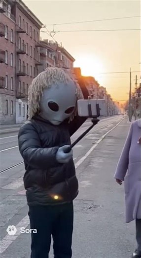 Alien with a mop 😂 | #alien #ai #sora2 #sora #funny #shorts