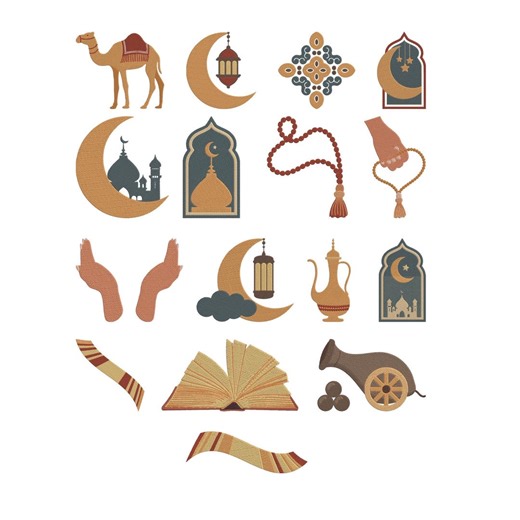 Ramadan Islamic Embroidery Design, Ramadan Eid Muslim Religious Machine Embroidery File, 16 Design, 7 Size, Instant Download - Etsy