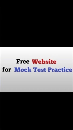 Mock Test ! Free Website for Mock Test ! Mock 2020 #ytshorts #shorts #mocktest #test #freewebsite