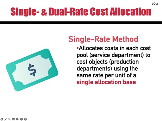 Single- and dual-rate period cost allocation