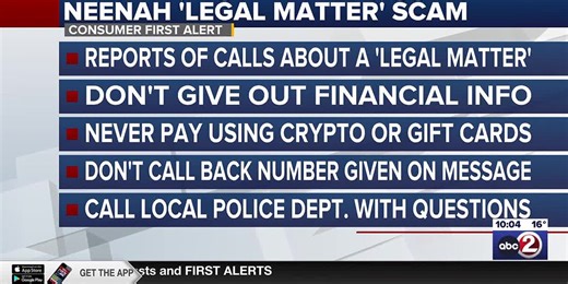 Neenah Police Department warns of phone scam