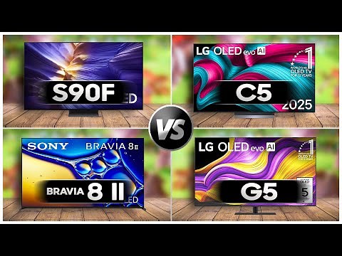 Which OLED TV Wins in 2025? LG C5 vs Sony Bravia 8 II vs S90F vs G5 | Specs Review