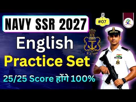 Navy SSR English Mock test : Navy SSR & Medical Assistant English Full Practice set 7 for 2027 batch