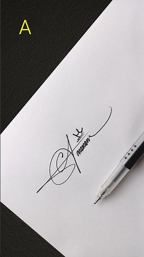 How to Create a Modern Letter A Signature ✍️ | Easy Step-by-Step Tutorial #shorts