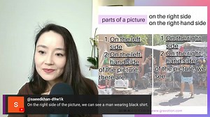 �How to Describe Photos in English In this live lesson, you’ll learn how to describe photos clearly and naturally in English, a skill that’s useful for exams, work, storytelling, and everyday conversation. We’ll cover: How to describe exact locations in a picture � in the top right-hand corner, in the background, in the foreground, etc. How to talk about what’s happening in a photo � action shots vs. posed photos Which verb tenses to use when describing pictures � present continuous, present sim