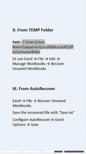 Don't Panic: How to Recover an Unsaved Excel File (Windows) #excel #windows #recovery