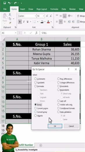 AutoFill Numbers for Multiple Groups in Excel – Fast & Easy #excel #excelforbeginners #exceltricks