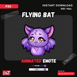 Buy Kawaii Bat Animated Twitch Emote (GIF) Online in India - Etsy