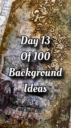 FOLLOW ME & SHARE , to see me reaching , the 100 background ideas 💡!! @stamperiainternational @emiliasieradzan Product List⬇️ •Stamperia Acrylic Ivory KAL12 •Stamperia Acrylic Avocado KAL95 •Stamperia & @cristinaradovan Black Superbase K3P68B •Stamperia Mixed Media Glue DC28M •Stamperia Volume Paste K3P67 •Stamperia Crackle Paste Transparent K3P50 •Stamperia Aqua Color Leather KAQ004 •Stamperia Patina Anticante Old Gold K3P16AG •Stamperia & @emiliasieradzan Stencil KSTDL103 •Stamperia & Emilia 