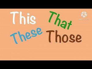 Demonstrative Pronouns - This That These Those