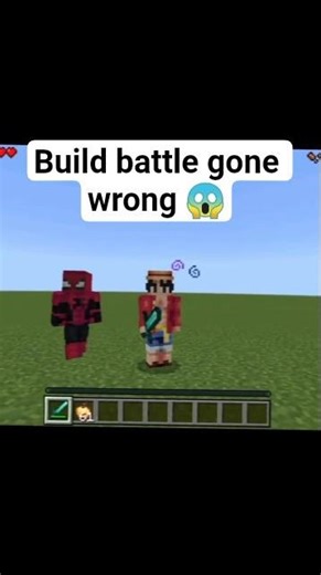Build battle gone wrong😱#minecraft #minecraftfunny #gaming #shortsviral #funny