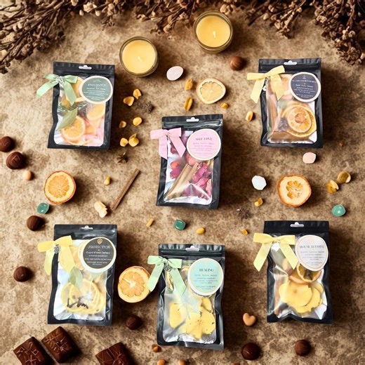 Intention Simmer Pot Kit With Crystal and Charm - Stovetop Potpourri - Simmering Pot - Candle Warmer - House Blessing, Protection, Healing - Etsy