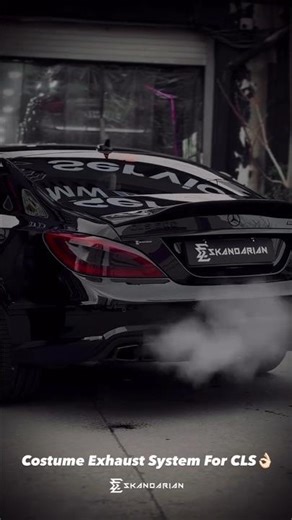 Installation of exhaust kit Cls😬💎#cls500 #benz #cls63s #iran #amg