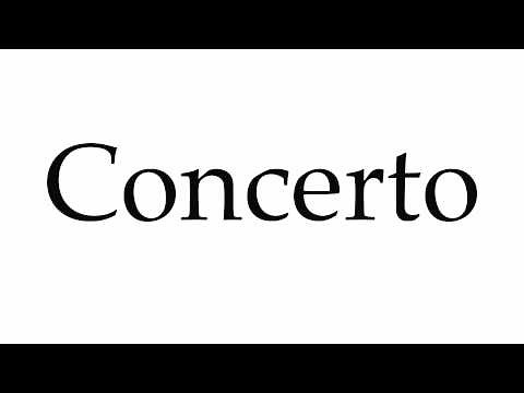 How to Pronounce Concerto