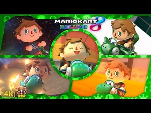 Mario Kart 8 Deluxe DLC ⁴ᴷ Full Booster Pass Course (200cc, All 12 DLC Cups) Villager Boy gameplay