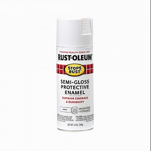 White, Rust-Oleum Stops Rust Semi-Gloss Protective Enamel Spray Paint-7797830, 12 oz