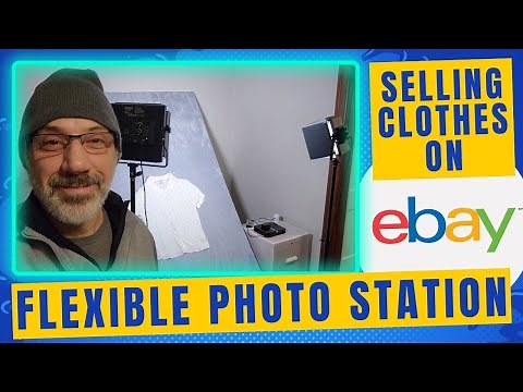 Easy Photo Station Set Up to Take Pictures of Clothes to Sell on Ebay - Vertical Flat Lay